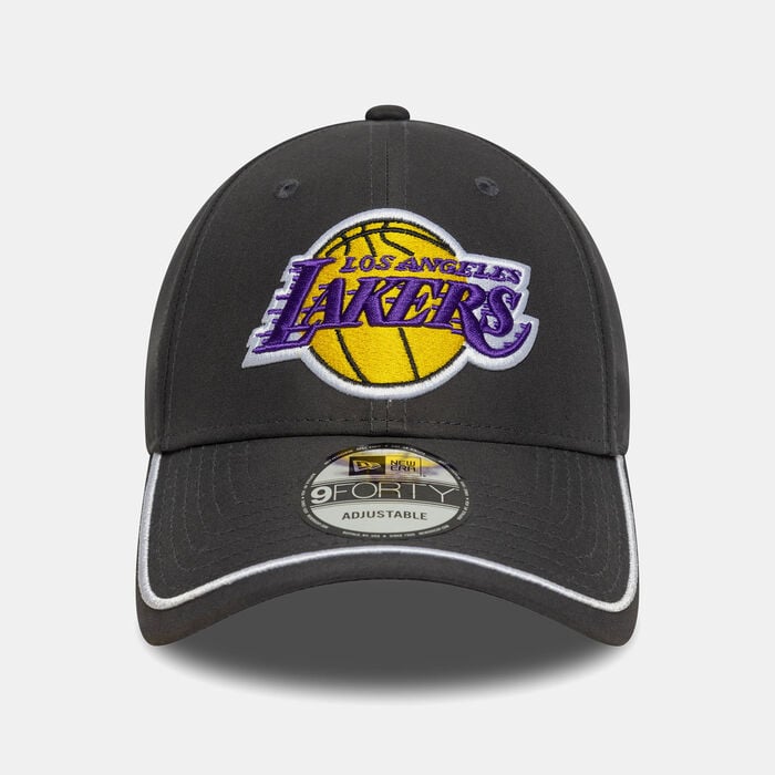 New Era Men's NBA Los Angeles Lakers Piping 9FORTY Cap Grey New Era Men's NBA Los Angeles Lakers Piping 9FORTY Cap Grey image number 0