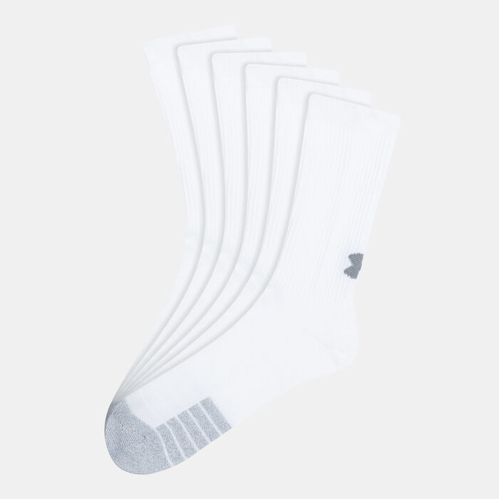 Under Armour HeatGear® Crew Socks (3 Pack) White Under Armour HeatGear® Crew Socks (3 Pack) White image number 0