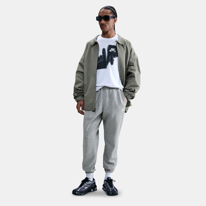 Nike Men's Club Fleece Pants Grey Nike Men's Club Fleece Pants Grey image number 2
