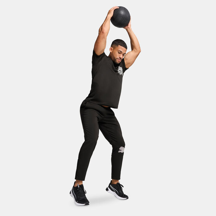 PUMA Men's Train All Day Big Logo Woven Pants Black PUMA Men's Train All Day Big Logo Woven Pants Black image number 2