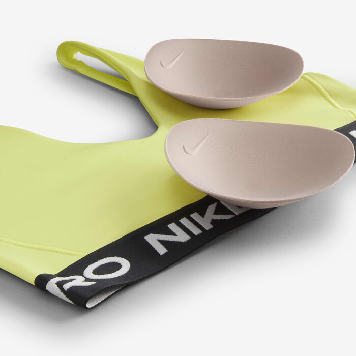 Nike Women's Pro Indy Plunge Medium-Support Padded Sports Bra yellow Nike Women's Pro Indy Plunge Medium-Support Padded Sports Bra yellow image number 3