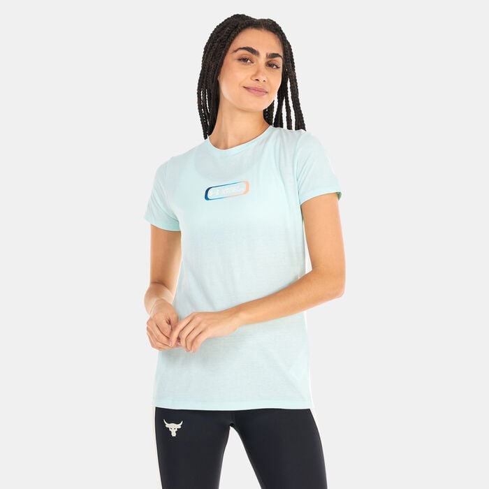 Under Armour Women's UA Gradient Pill T-Shirt Blue Under Armour Women's UA Gradient Pill T-Shirt Blue image number 0