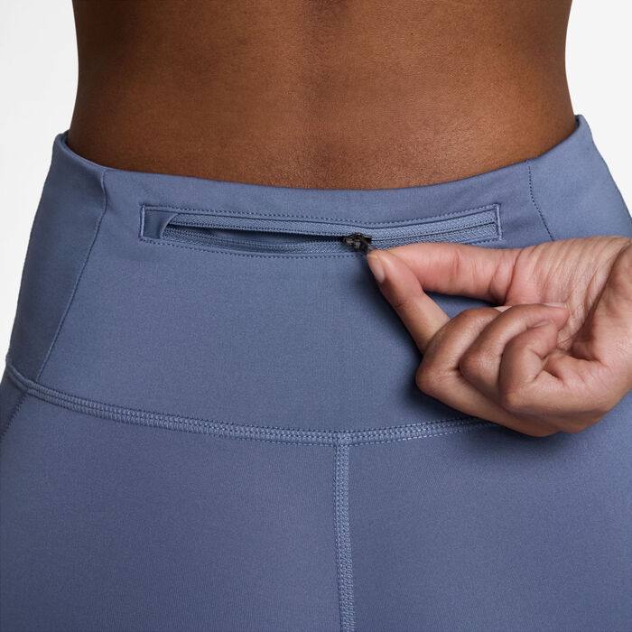 Nike Women's Tempo Swoosh 7/8 Running Leggings Blue Nike Women's Tempo Swoosh 7/8 Running Leggings Blue image number 2