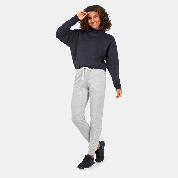 Under Armour Women's Essential Script Crewneck Sweatshirt Black Under Armour Women's Essential Script Crewneck Sweatshirt Black image number 2