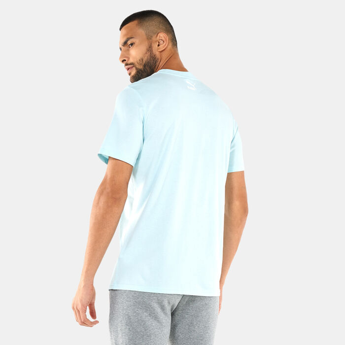 PUMA Men's Summer Squeeze Graphic T-Shirt Blue PUMA Men's Summer Squeeze Graphic T-Shirt Blue image number 1