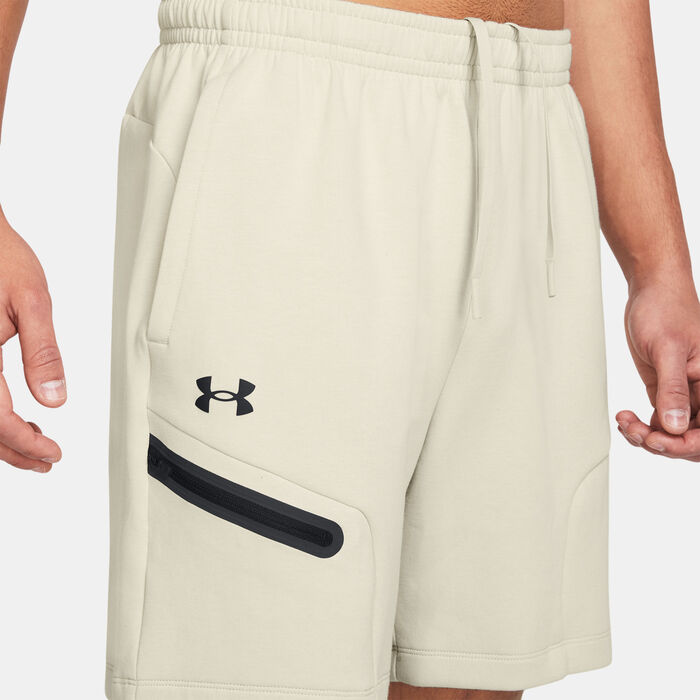 Under Armour Men's Unstoppable Fleece Shorts White Under Armour Men's Unstoppable Fleece Shorts White image number 3