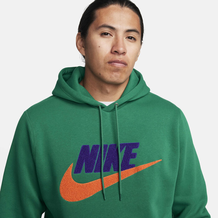 Nike Men's Club Fleece Hoodie Green Nike Men's Club Fleece Hoodie Green image number 2