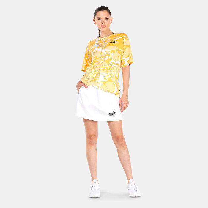 PUMA Women's Summer Splash Sweat Skirt White PUMA Women's Summer Splash Sweat Skirt White image number 2