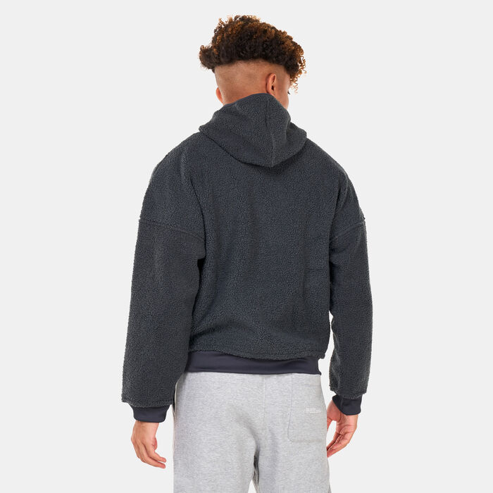 adidas Men's Polar Fleece Full-Zip Hooded Jacket Black image number 1