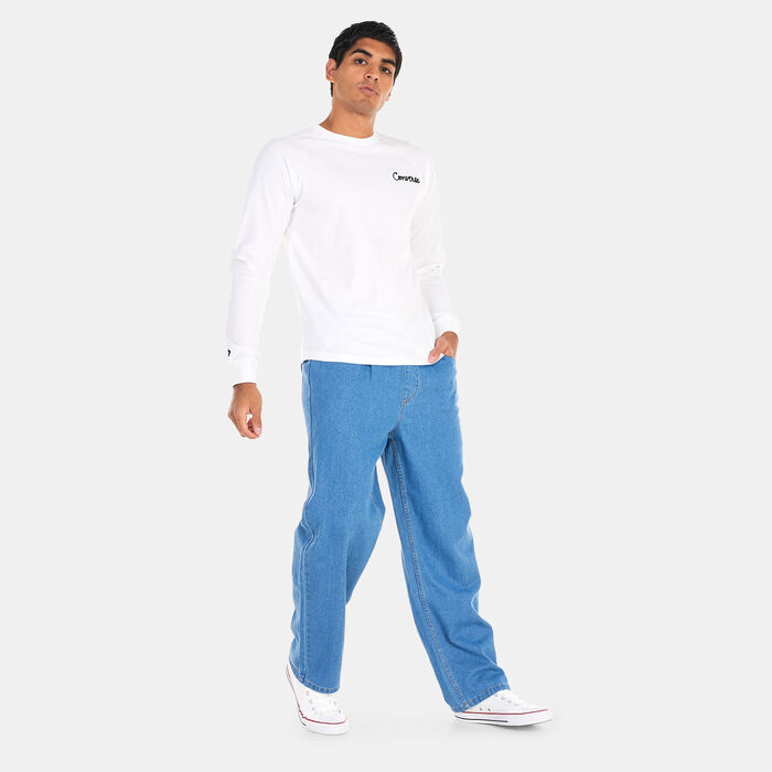 Converse Men's 5 Pocket Baggy Pant Denim Pants Blue Converse Men's 5 Pocket Baggy Pant Denim Pants Blue image number 2