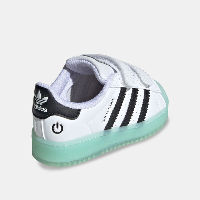 adidas Originals Kids' Superstar LED Lights Shoes White image number 2