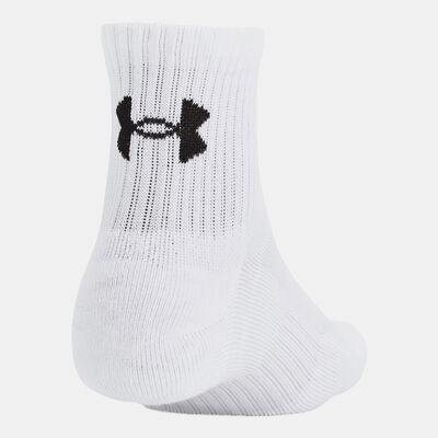 Under Armour Training Cotton Quarter-Crew Socks (3 Pairs) White Under Armour Training Cotton Quarter-Crew Socks (3 Pairs) White
