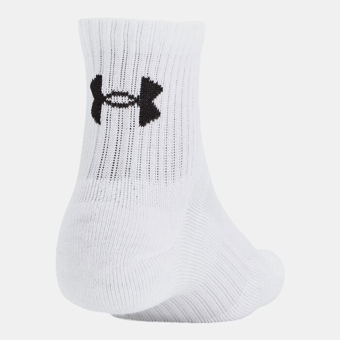 Under Armour Training Cotton Quarter-Crew Socks (3 Pairs) White Under Armour Training Cotton Quarter-Crew Socks (3 Pairs) White image number 1