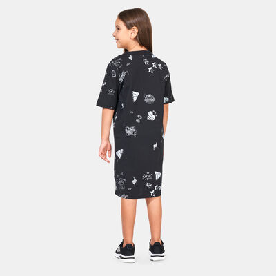 adidas Kids' Brand Love Allover Print Dress Black adidas Kids' Brand Love Allover Print Dress Black
