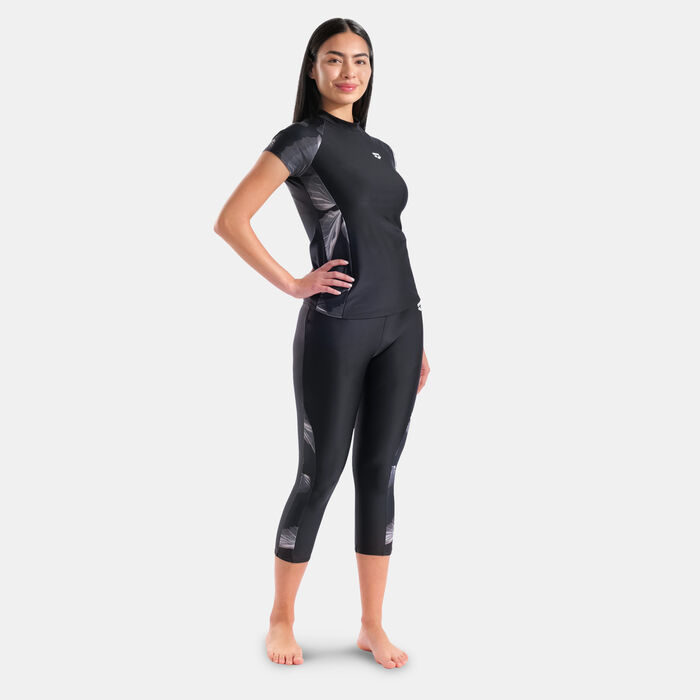 Arena Women's Modesty Swimming Rashguard Black Arena Women's Modesty Swimming Rashguard Black image number 2