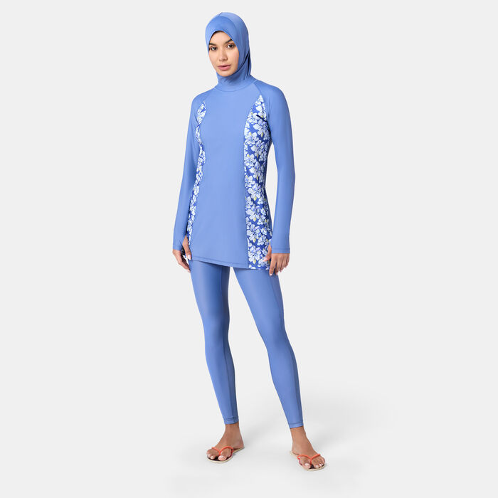 COEGA Women's Modest 3-Piece Swimsuit Blue COEGA Women's Modest 3-Piece Swimsuit Blue image number 0