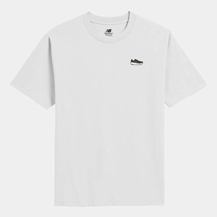 New Balance Men's Athletics 1080 Print Running T-Shirt White New Balance Men's Athletics 1080 Print Running T-Shirt White image number 0