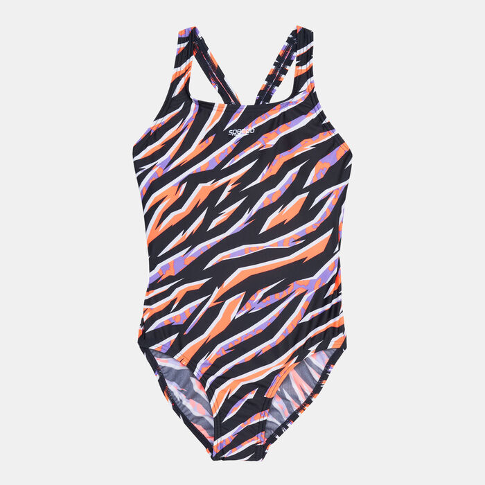 Speedo Kids' Allover Medalist Swimsuit Black Speedo Kids' Allover Medalist Swimsuit Black image number 0