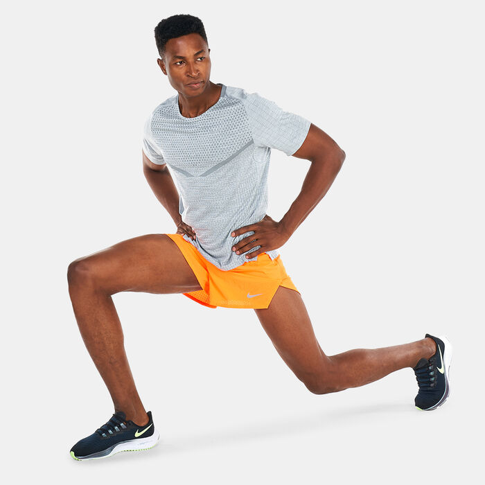 Nike Men's Dri-FIT Fast Running Shorts Orange image number 2