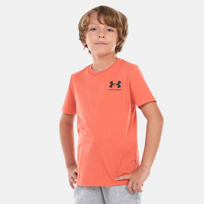 Under Armour Kids' UA Sportstyle Left Chest T-Shirt Red Under Armour Kids' UA Sportstyle Left Chest T-Shirt Red image number 0