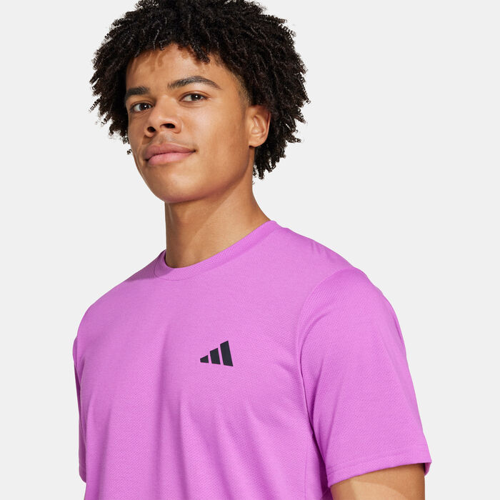 adidas Men's Train Essentials Comfort Training T-Shirt Purple adidas Men's Train Essentials Comfort Training T-Shirt Purple image number 3