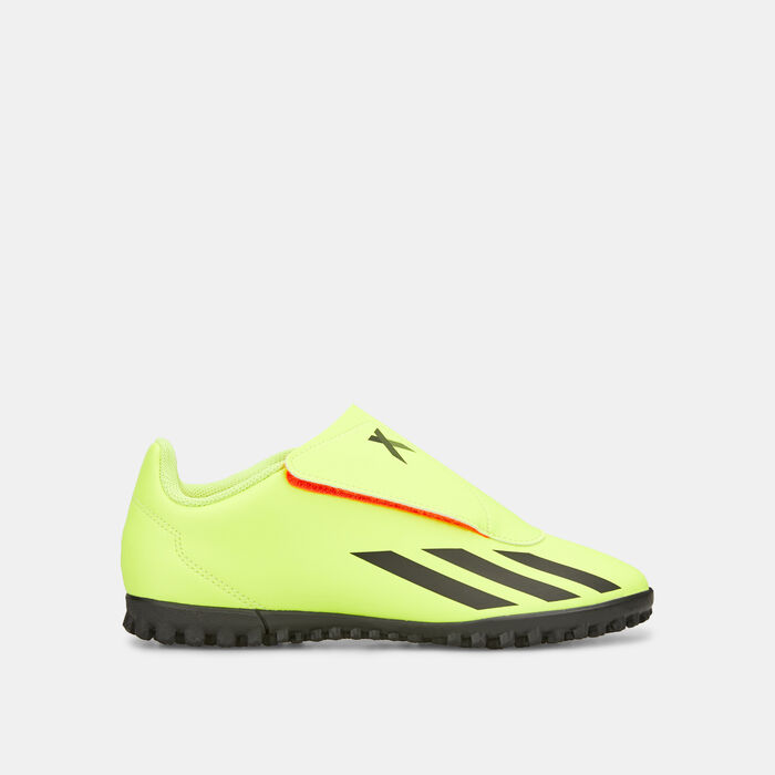 adidas Kids' X Crazyfast Club Hook-and-Loop Turf Ground Football Shoes (Younger and Older Kids) Multi-Color image number 0