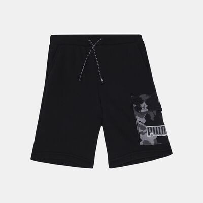 PUMA Kids' Alpha Cargo Sweat Shorts Black