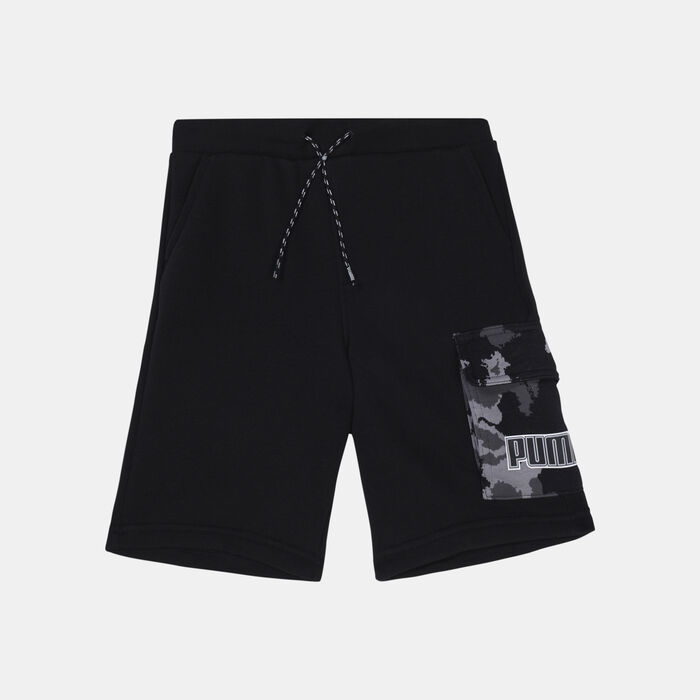 PUMA Kids' Alpha Cargo Sweat Shorts Black image number 0