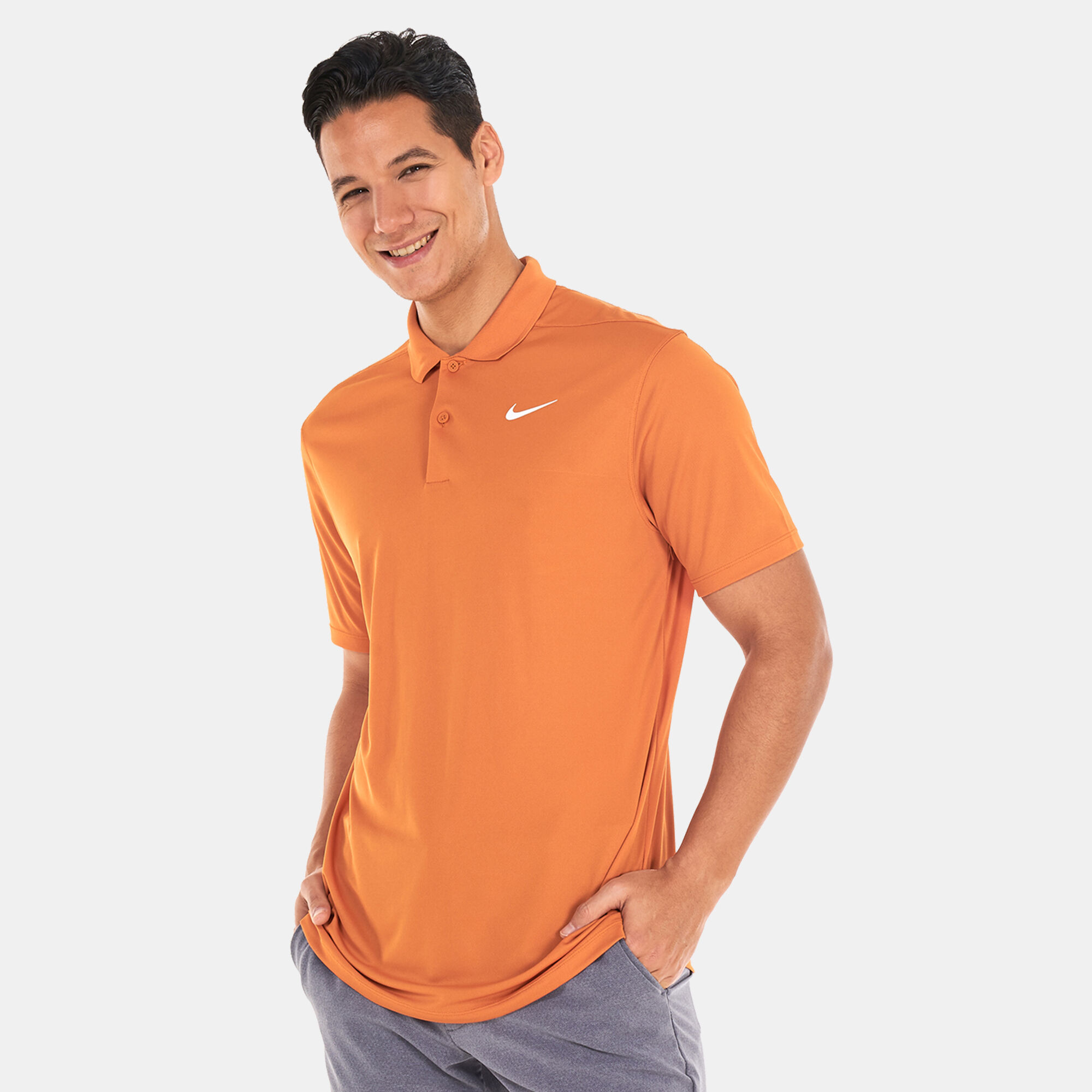 Orange nike cheap golf polo