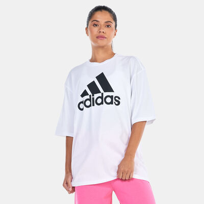adidas Women's Essentials Big Logo Boyfriend T-Shirt Black