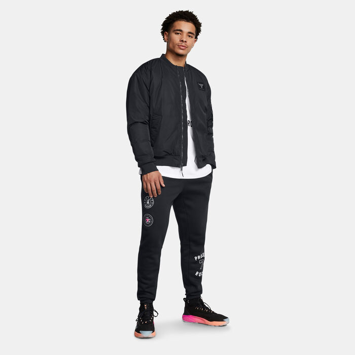 Under Armour Men's Project Rock Icon Fleece Training Pants Black Under Armour Men's Project Rock Icon Fleece Training Pants Black image number 2