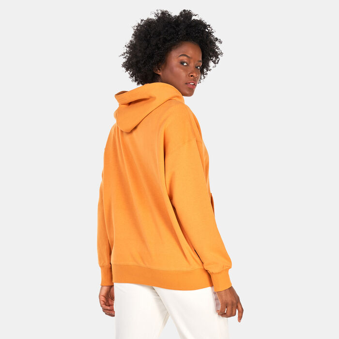 PUMA Women's Downtown Graphic Pullover Hoodie Orange PUMA Women's Downtown Graphic Pullover Hoodie Orange image number 1