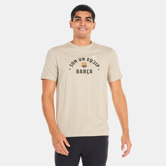 Nike Men's F.C. Barcelona Verbiage T-Shirt Ivory Nike Men's F.C. Barcelona Verbiage T-Shirt Ivory image number 0