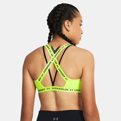 Under Armour Women's Crossback Sports Bra yellow