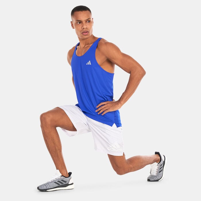 adidas Men's Own the Run Tank Top Blue adidas Men's Own the Run Tank Top Blue image number 2