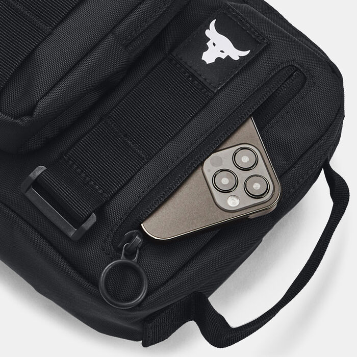 Under Armour Men's Project Rock Waist Pack Black Under Armour Men's Project Rock Waist Pack Black image number 1