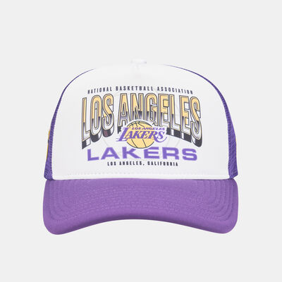 New Era Men's NBA Los Angeles Lakers Team Colour Trucker Cap Purple