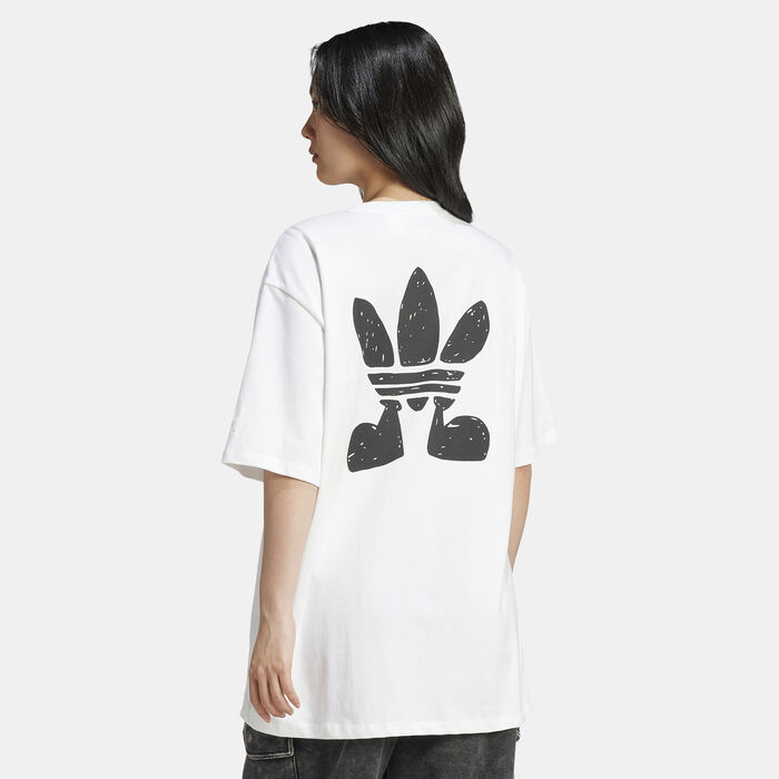 adidas Originals Women's Treffy Walks Graphic T-Shirt White adidas Originals Women's Treffy Walks Graphic T-Shirt White image number 1