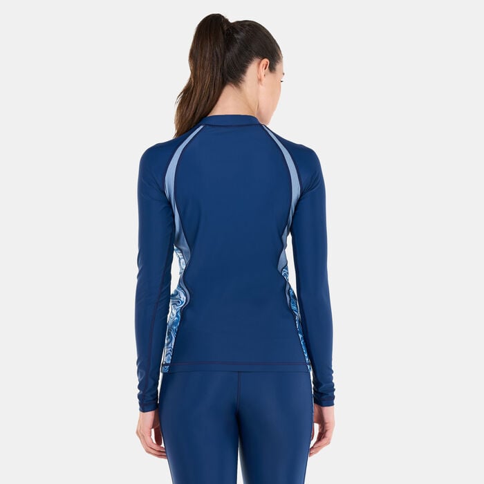 COEGA Women's Long Sleeves Rashguard Blue COEGA Women's Long Sleeves Rashguard Blue image number 1