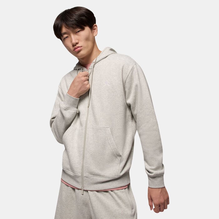 Jordan Men's Brooklyn Fleece Full-Zip Hoodie Grey Jordan Men's Brooklyn Fleece Full-Zip Hoodie Grey image number 0