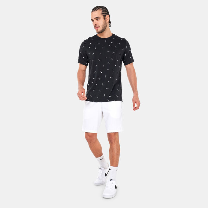 Nike Men's Sportswear Club Allover Print T-Shirt Black image number 2