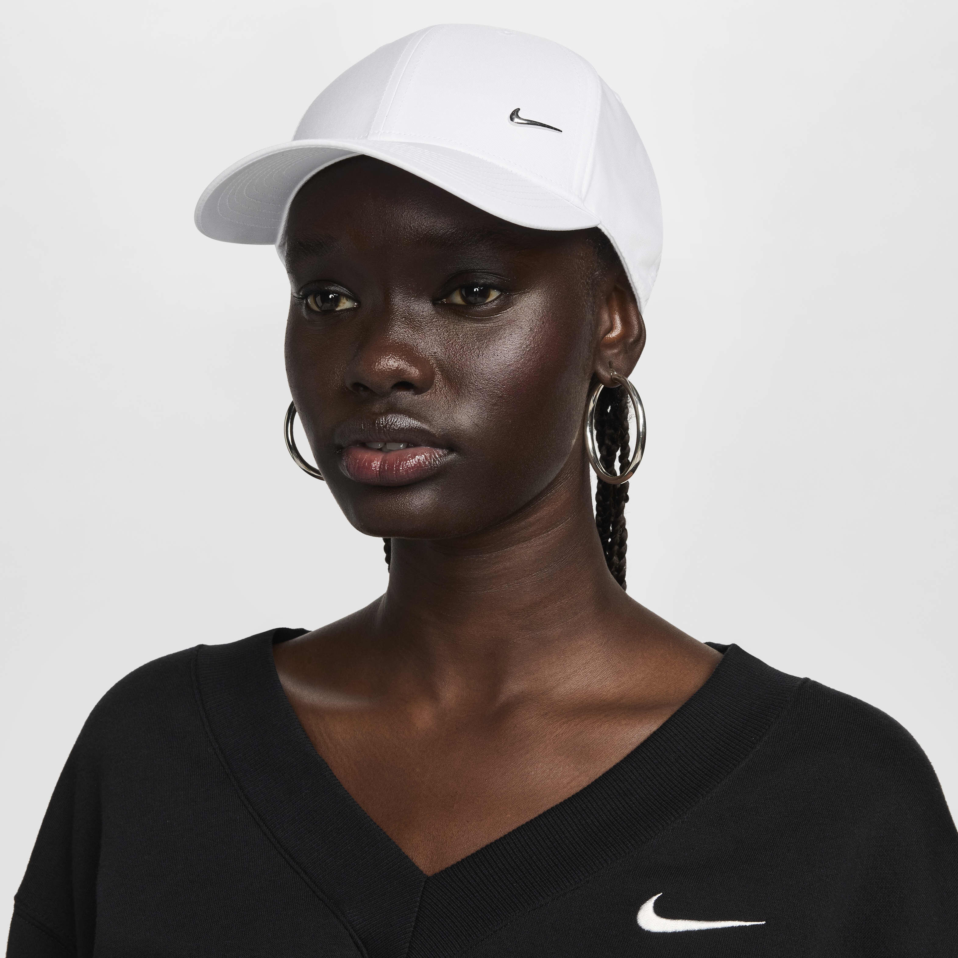 Club Structured Metal Swoosh Cap White Nike in KSA SSS