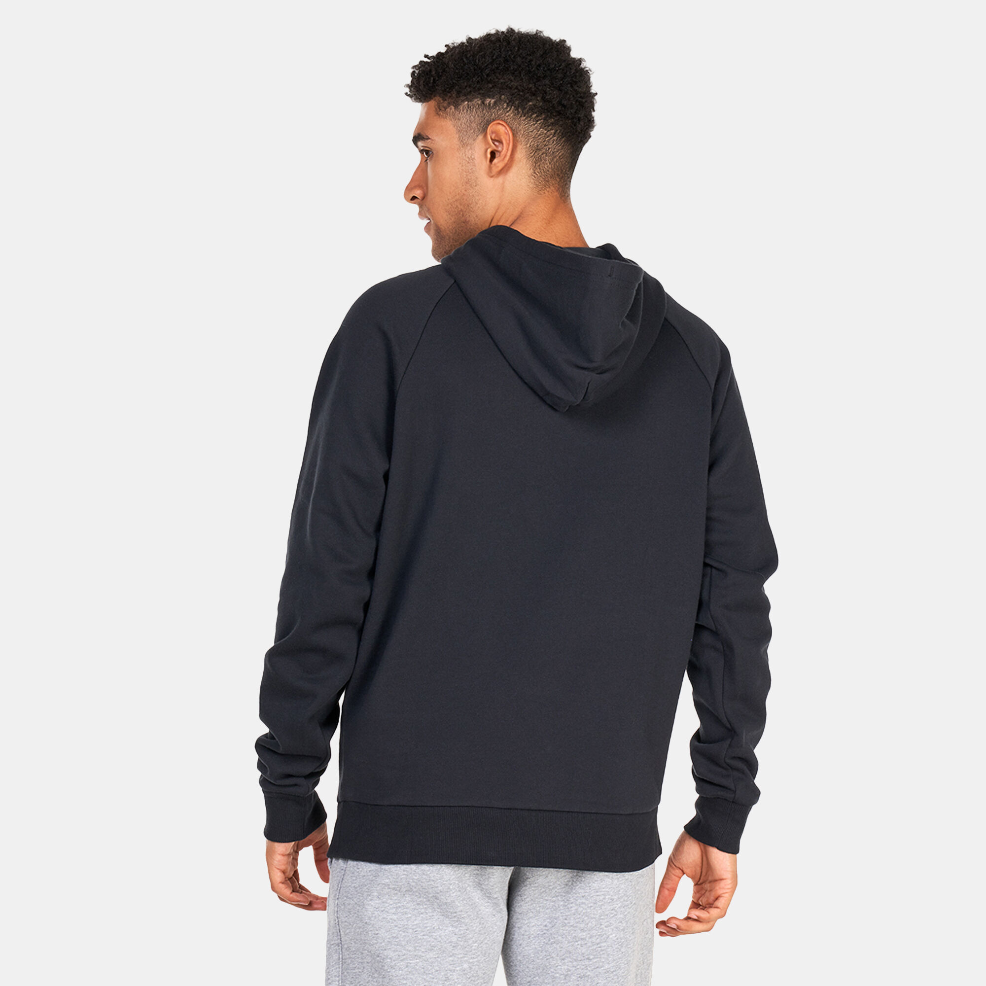Under armour training fleece hoodie with taping in best sale black
