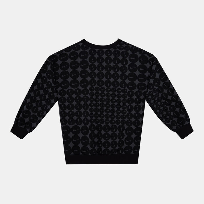 Nike Kids' Essentials Allover Print Sweatshirt Grey Nike Kids' Essentials Allover Print Sweatshirt Grey image number 1