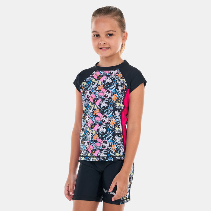 COEGA Kids' Cap-Sleeve Rashguard Black image number 0