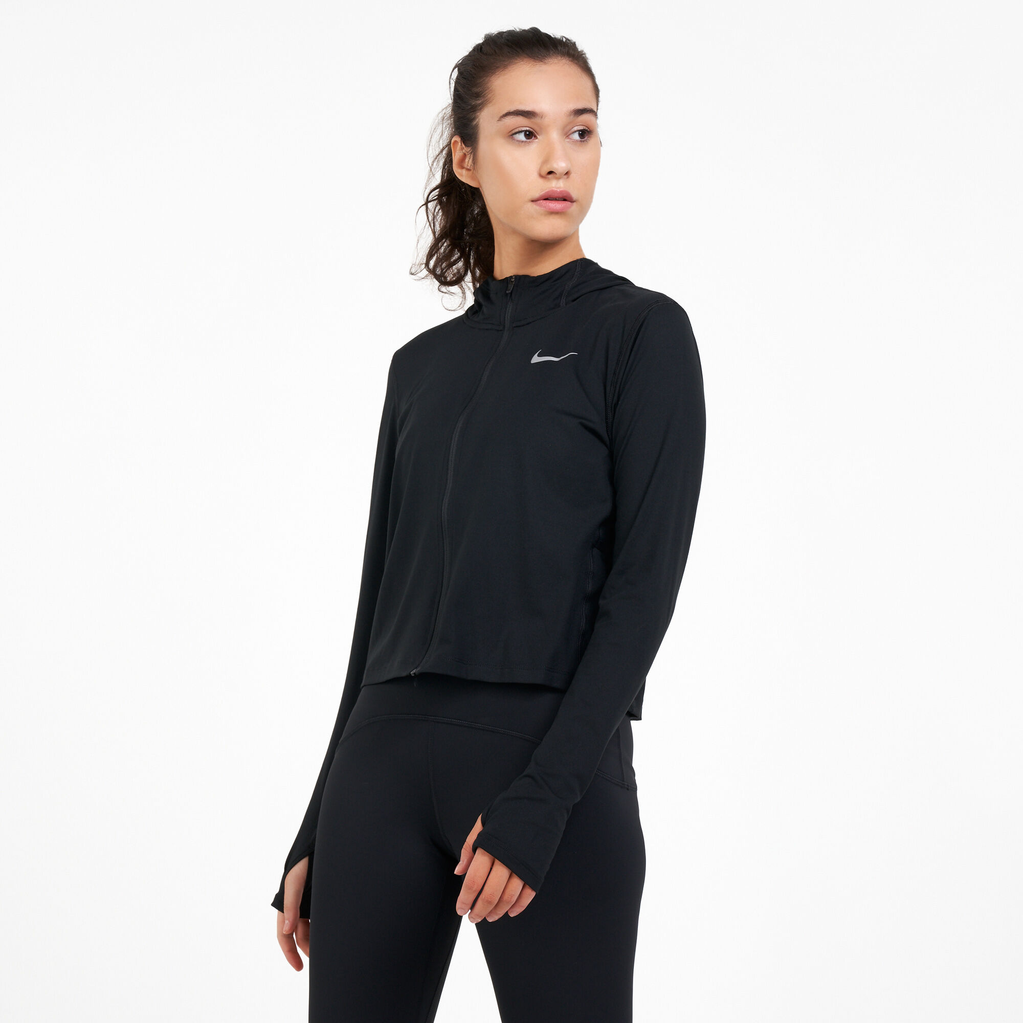 Nike women's element sales full zip running hoodi