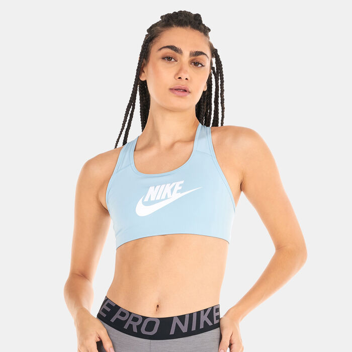 Nike Women's Dri-FIT Swoosh Sports Bra Blue Nike Women's Dri-FIT Swoosh Sports Bra Blue image number 0
