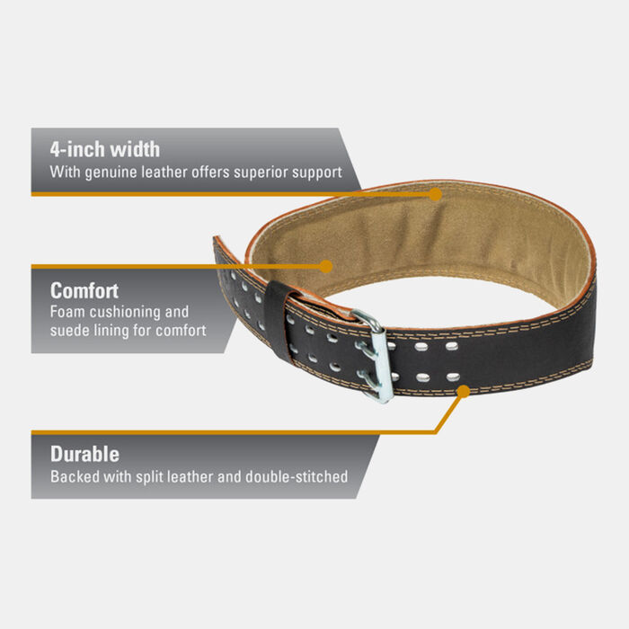 Harbinger Padded Leather Belt Black Harbinger Padded Leather Belt Black image number 3