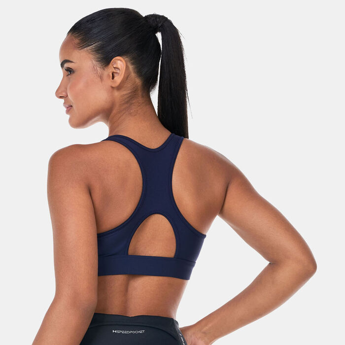 Under Armour Women's Mid-Support Training Sports Bra Blue Under Armour Women's Mid-Support Training Sports Bra Blue image number 1