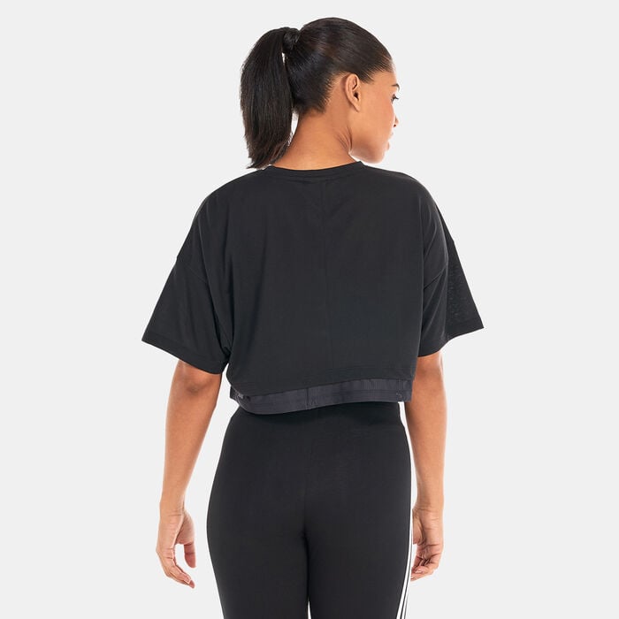 adidas Women's Dance Cropped T-Shirt Black adidas Women's Dance Cropped T-Shirt Black image number 1